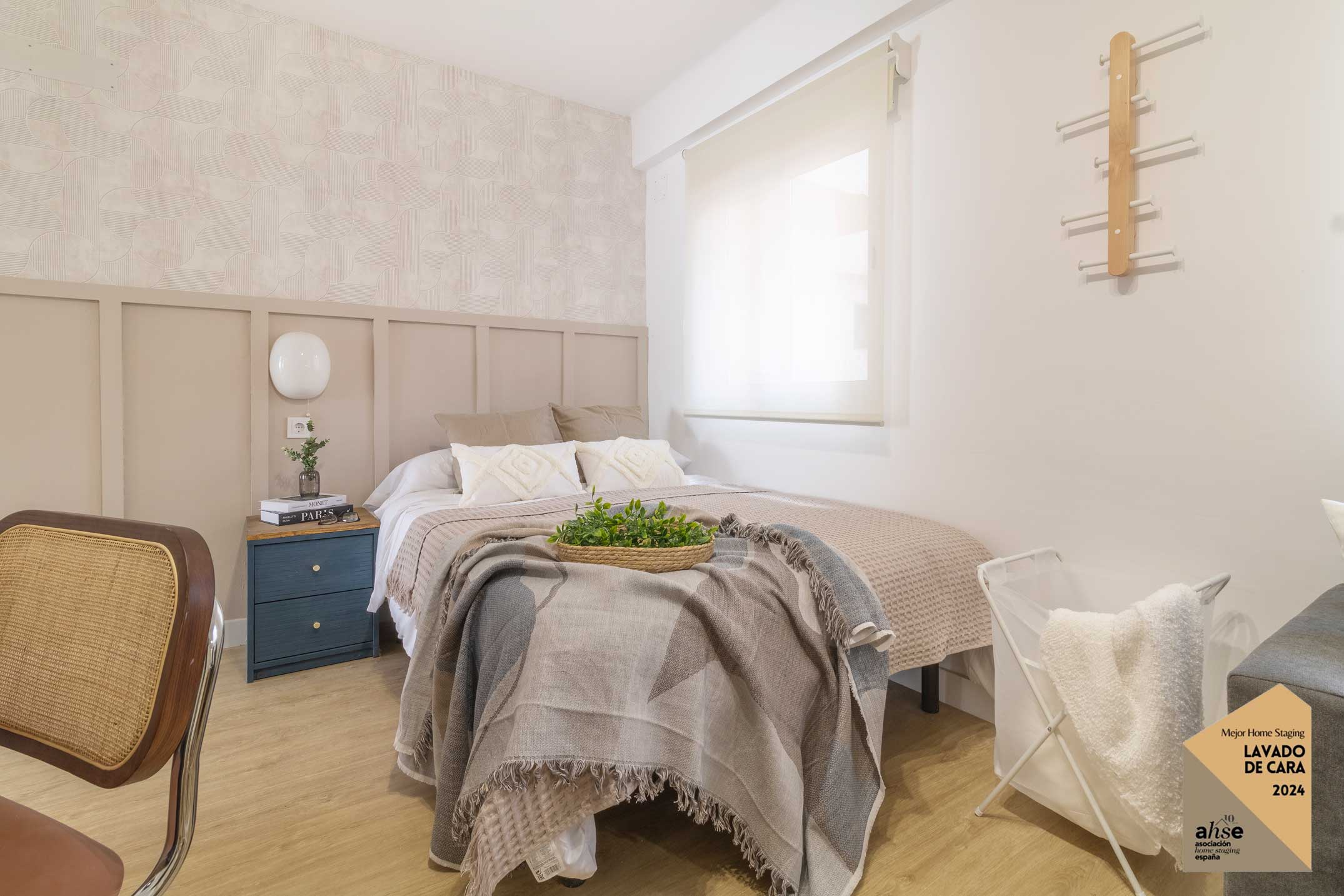 Decoración Home Staging en una habitación para alquiler