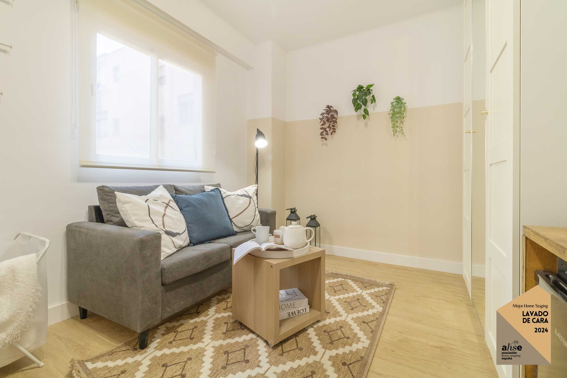 Decoración Home Staging en una habitación para alquiler