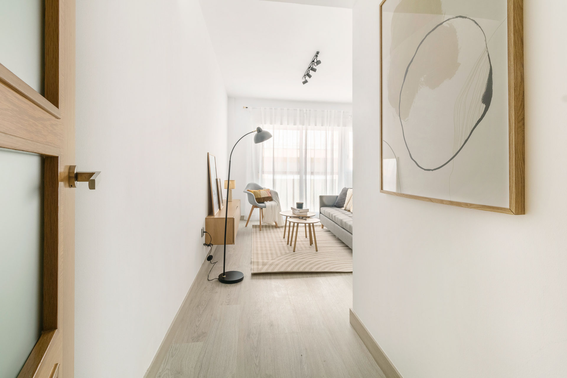 Salón decorado con la técnica Home Staging