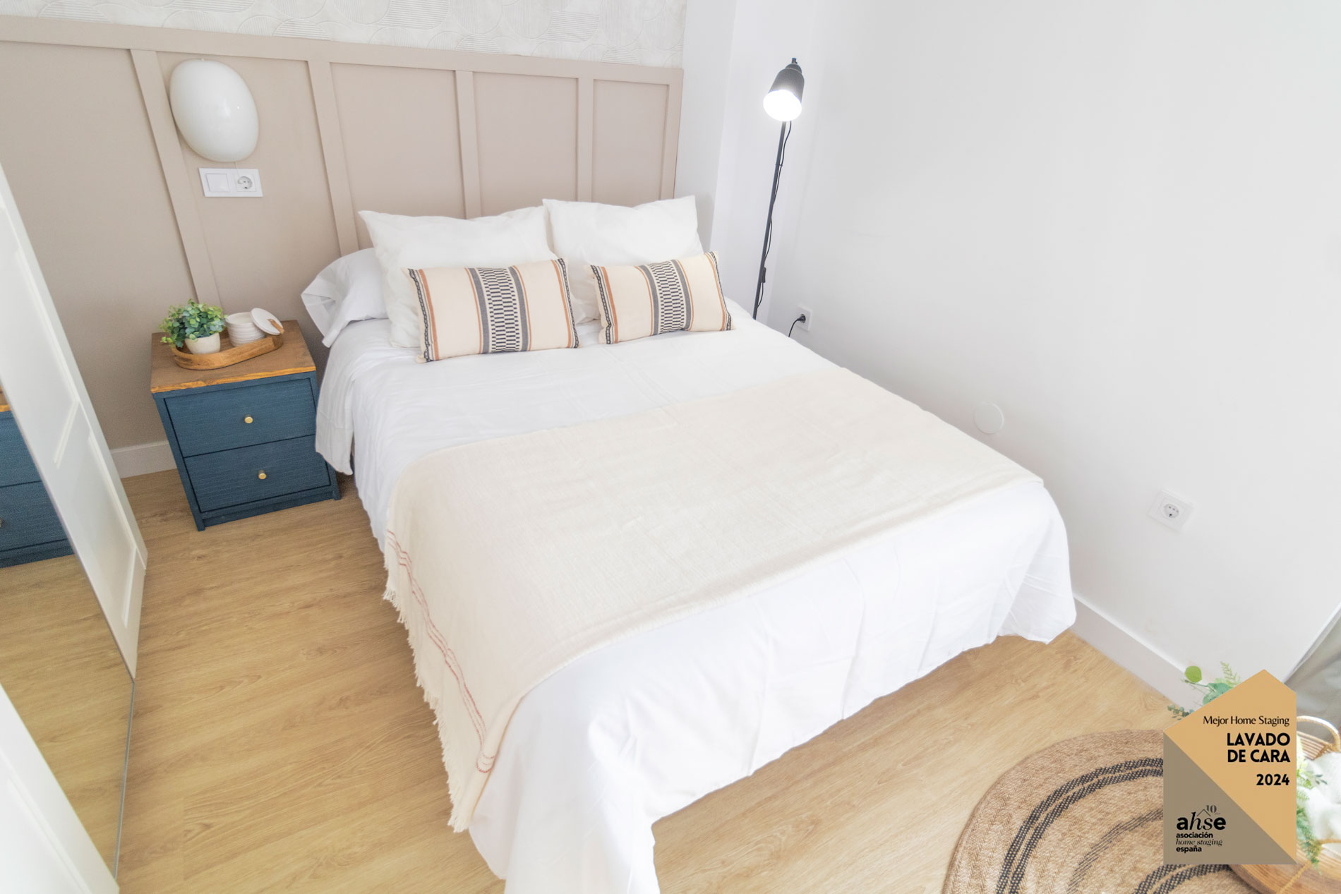 Decoración Home Staging en una habitación para alquiler