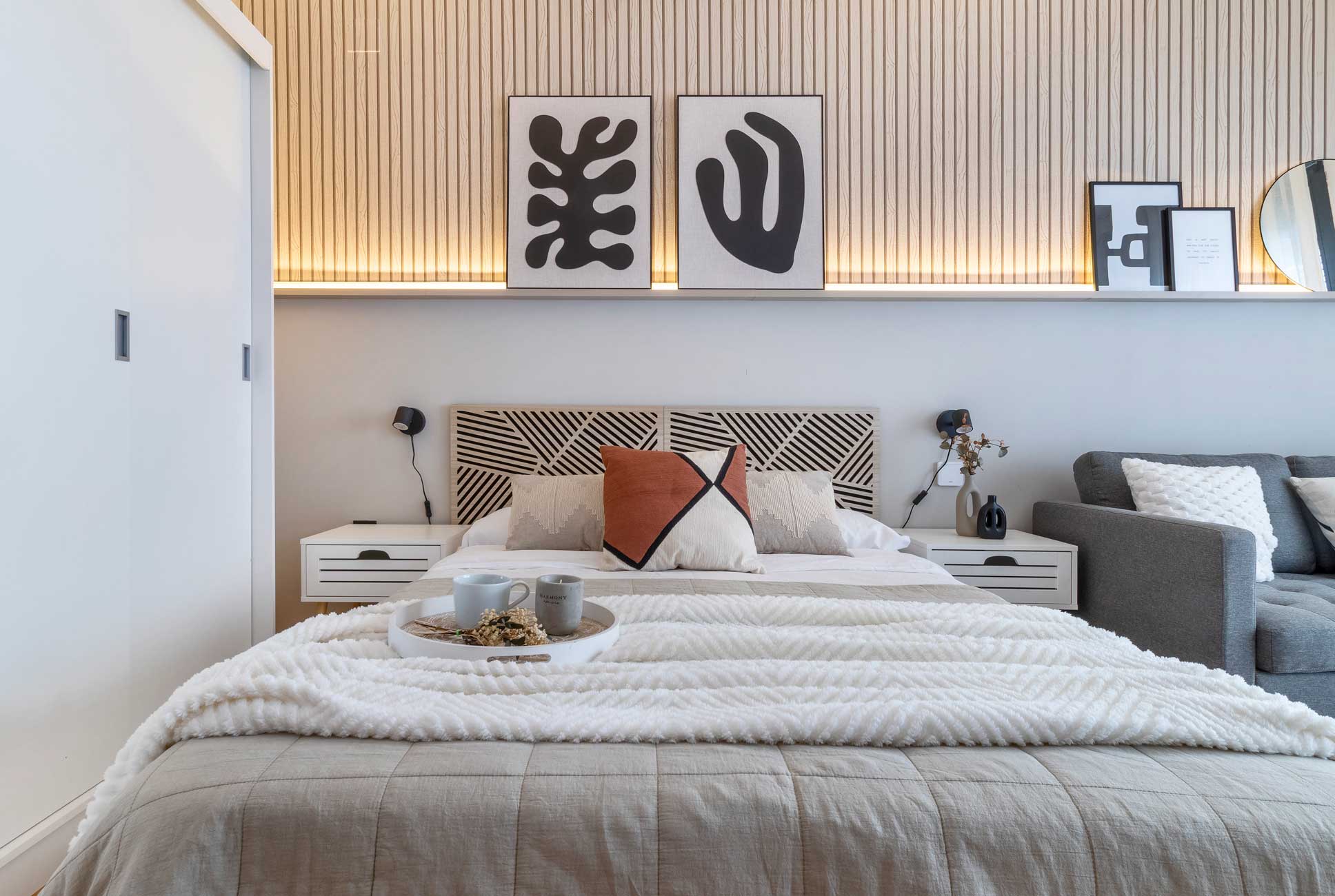 Home Staging en un salón para vivienda de alquiler