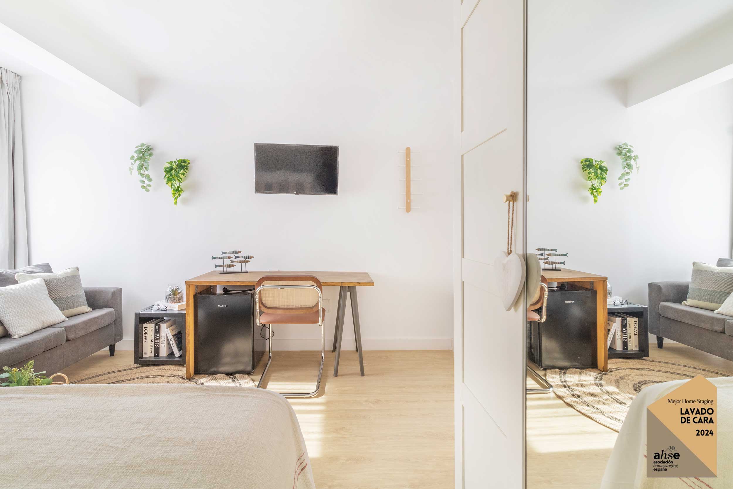 Decoración Home Staging en una habitación para alquiler