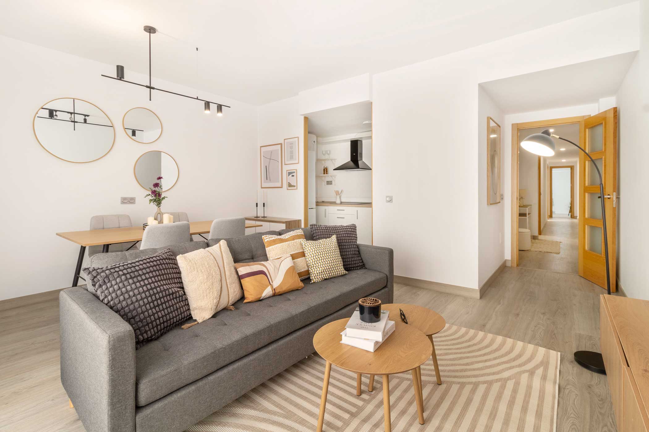 Salón decorado con la técnica Home Staging