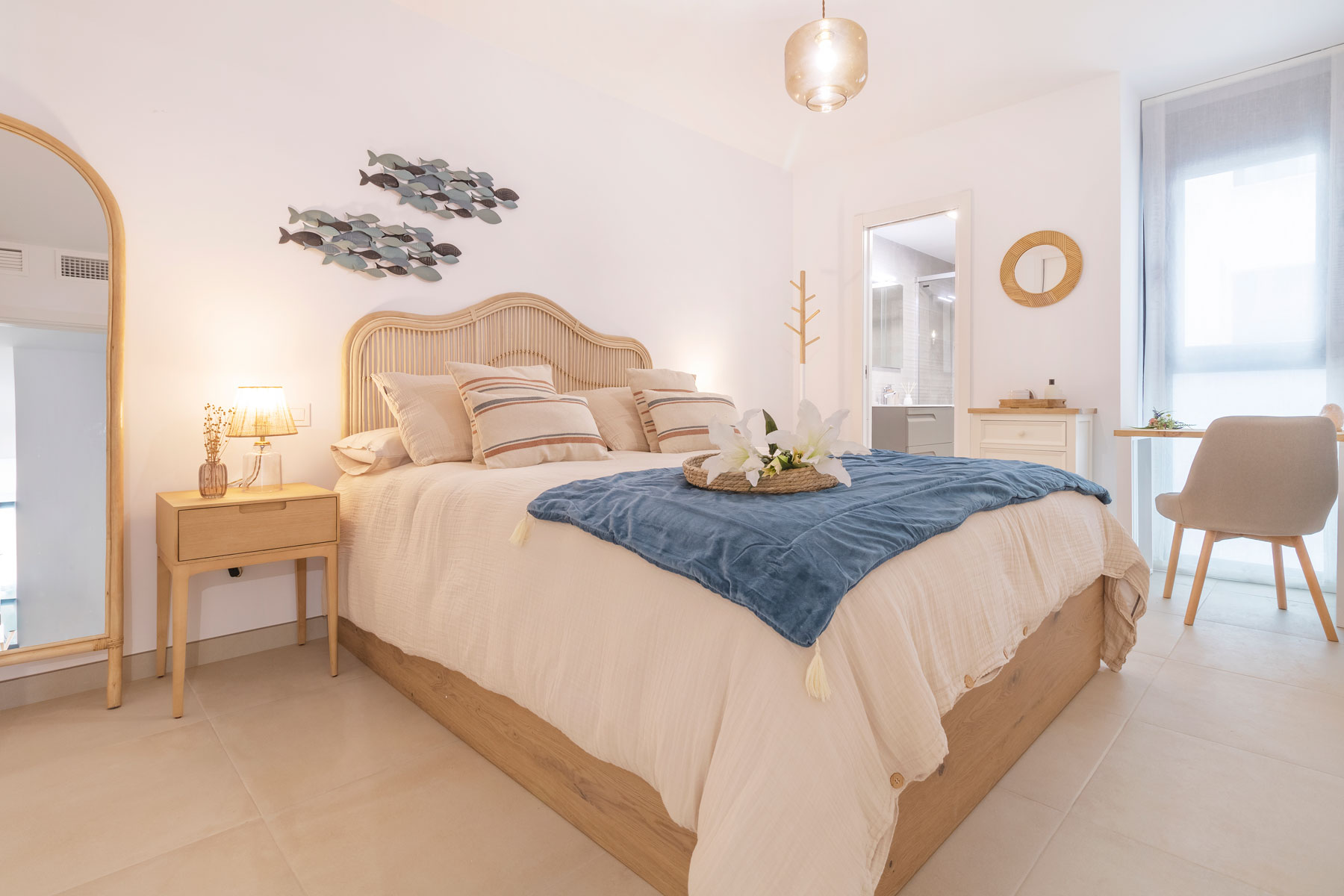Diseño de interiores en un dormitorio