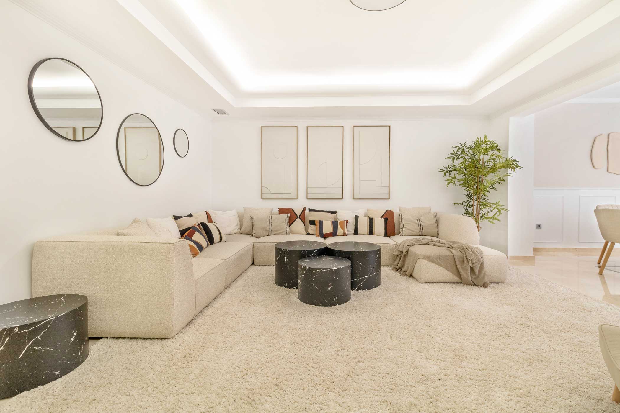 Home Staging en un salón para vivienda de alquiler