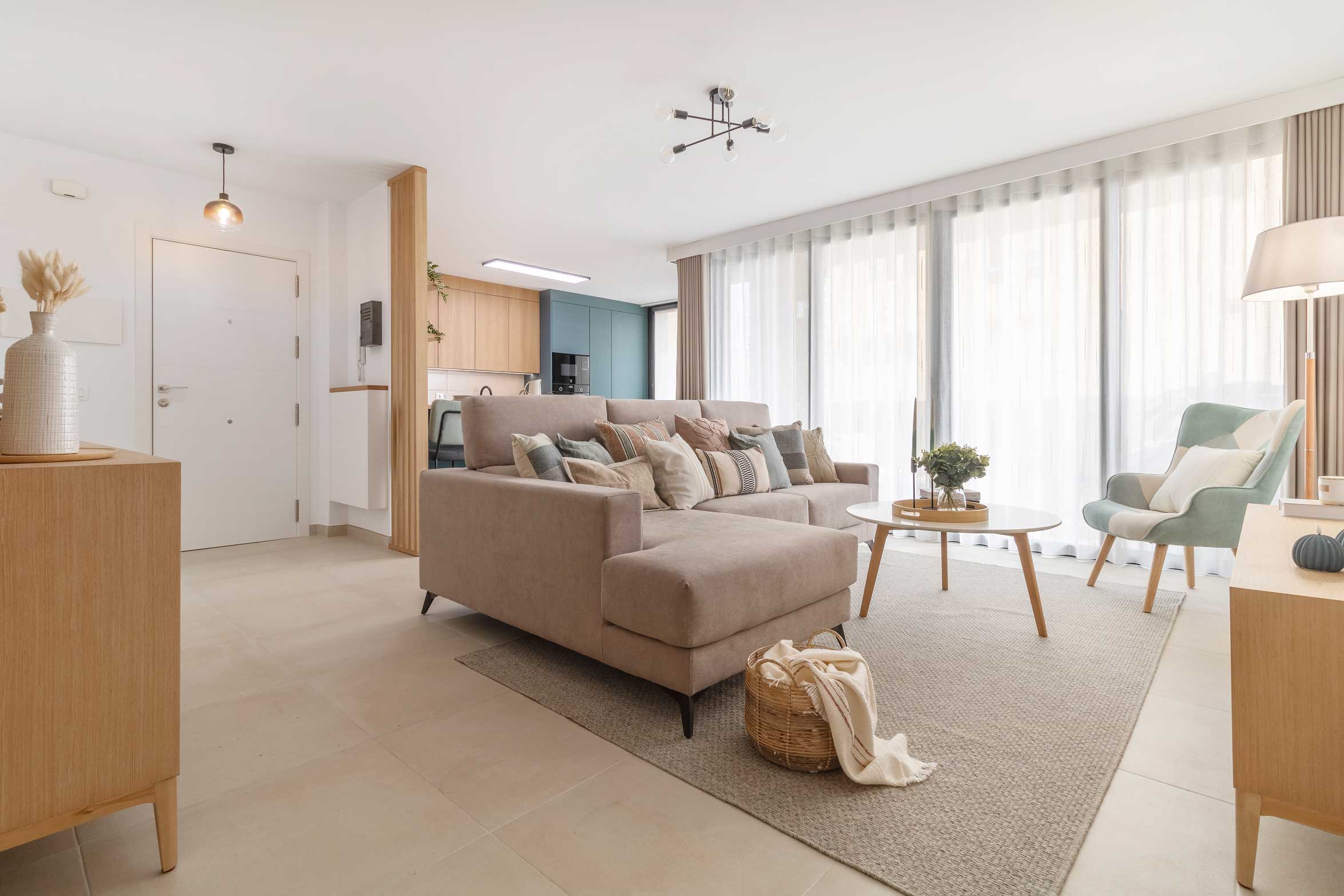Diseño de interiores en un salón