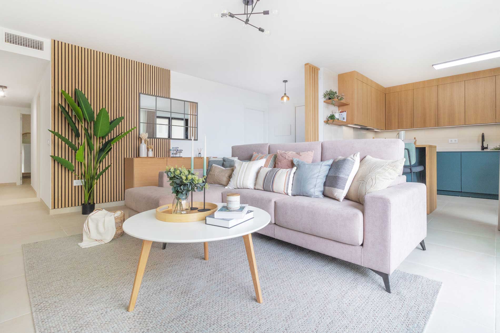 Diseño de interiores en un salón